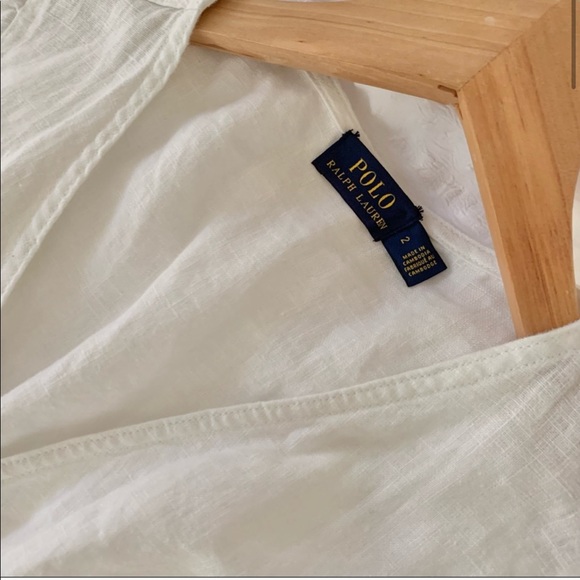 New Ralph Lauren Linen Maxi White Long Dress - Picture 3 of 13